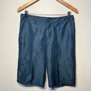 Quiksilver Shorts Mens Blue Summer Casual Beach Bermuda Vacation Skater Board S